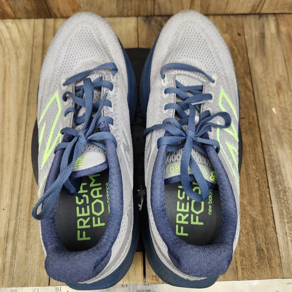 New Balance Fresh Foam X 1080 v11 Mens size 8 Grey Navy Blue Running Shoes